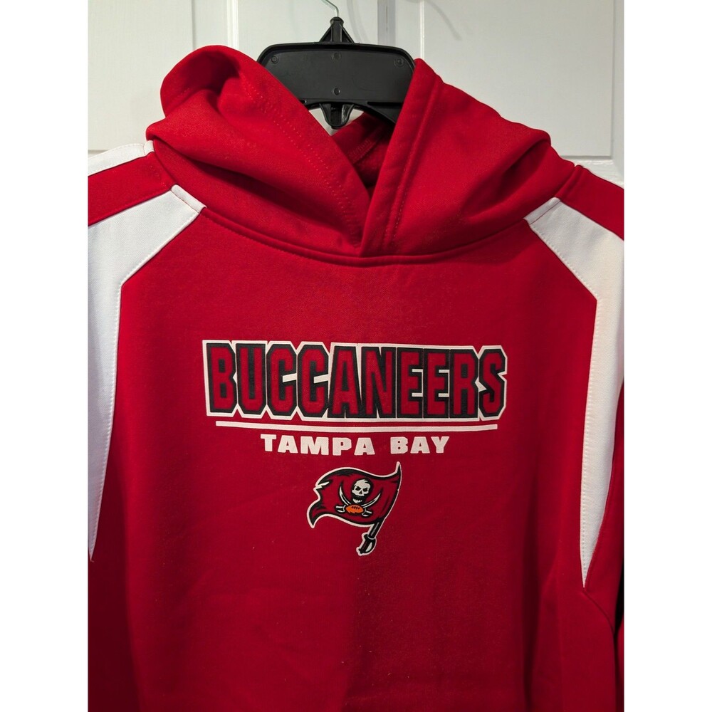 Tampa Bay Buccaneers Hoodie Youth XL 16 18 Red NFL Team Apparel Pullover - Picture 7 of 12